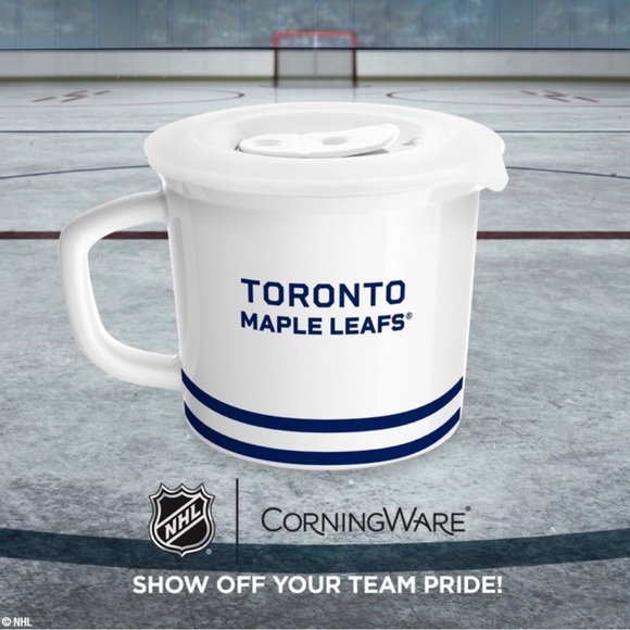 Official NHL Toronto Maple Leafs Carlton the Bear Mascot Corningware Meal Mug - Picture 12 of 13